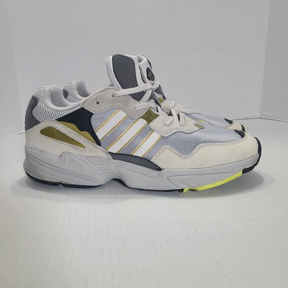Men's Adidas Running Shoes Originals Yung 96 Sz 13 Sneakers Gray White Gold - Picture 10 of 10